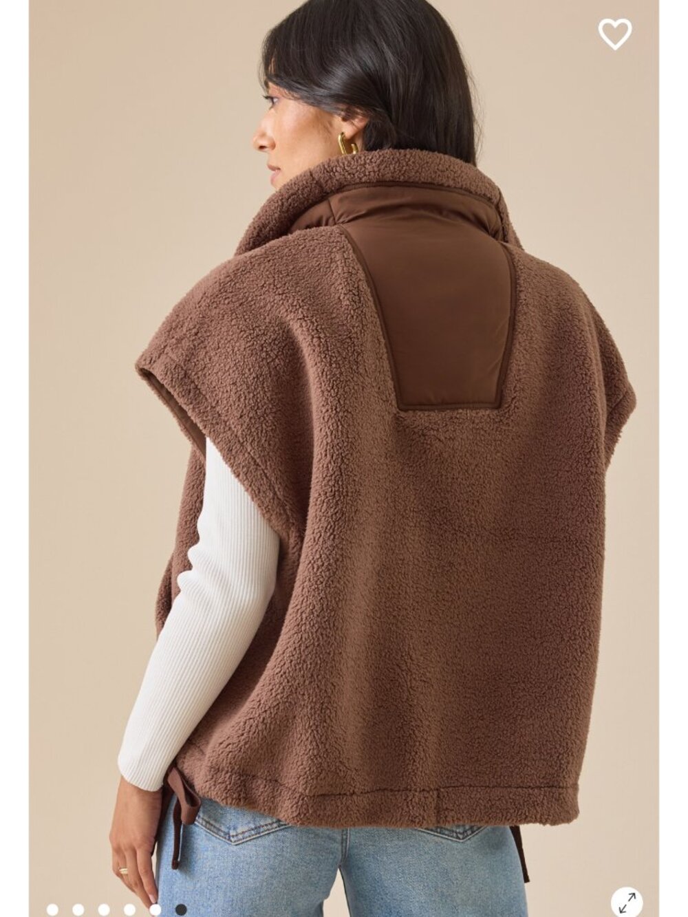 Altar'd State Nina Oversized Sherpa Vest NWT - Picture 5 of 6